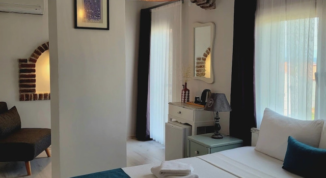 Двухместный номер Deluxe с балконом Cunda Rooms