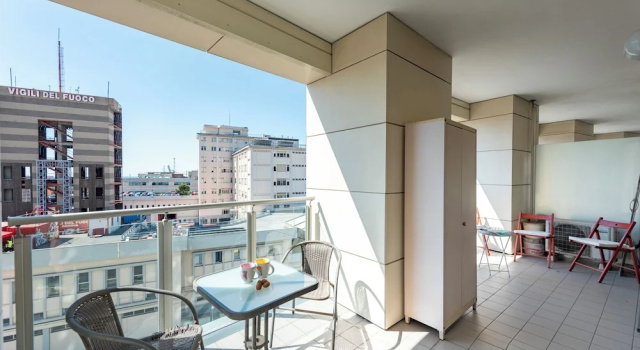 Студия Standard с балконом и с видом на город Charming Apartment Genova City View