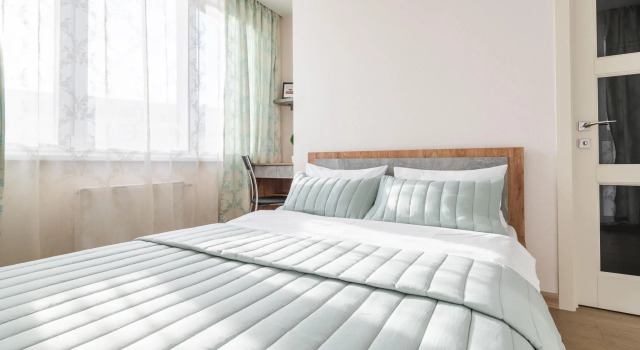 Апартаменты c 1 комнатой с балконом Bulbash Apartments (Бульбаш Апартаменты) на улице Мстиславца 8