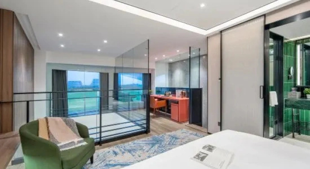 Двухместный люкс Deluxe Дуплекс c 1 комнатой Citadines Connect East Chengdu