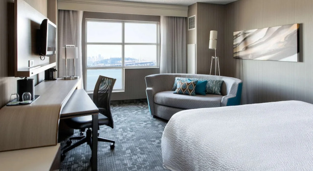 Двухместный номер Deluxe с видом на залив Sonesta Emeryville San Francisco Bay Bridge