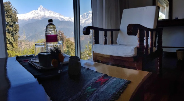 Двухместный номер Deluxe с балконом и с видом на горы ES Deurali Resort.