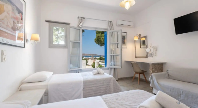 Апартаменты Superior с 2 комнатами с видом на море Naoussa Hotel Paros by Booking Kottas