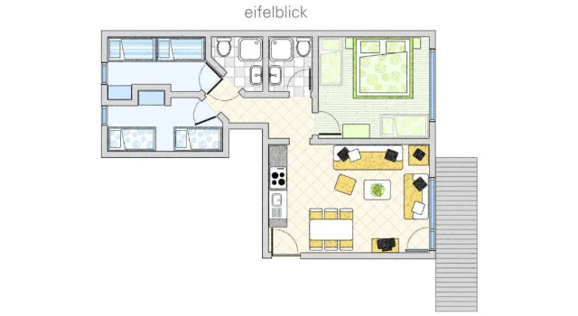 Апартаменты с 3 комнатами Waldesblick, Hotel-Restaurant