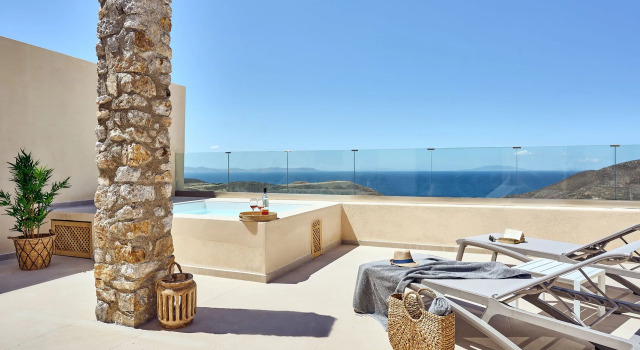 Семейный люкс Economy с 2 комнатами с видом на закат Casa Di Namphio Villa & Suites Anafi