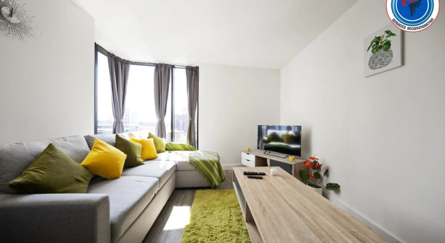 50 PERCENT OFF FOR MONTHLY AND WEEKLY STAYS, PERFECT FOR LONG STAYS FOR FAMILIES , BUSINESS, LEISURE & RELOCATIONS - 2 Bedroom at Premium Executive Serviced Apartment Birmingham - Free WiFi, Free Parking- Sheraton View, Varaa Huoneisto Birmingham West Midlands