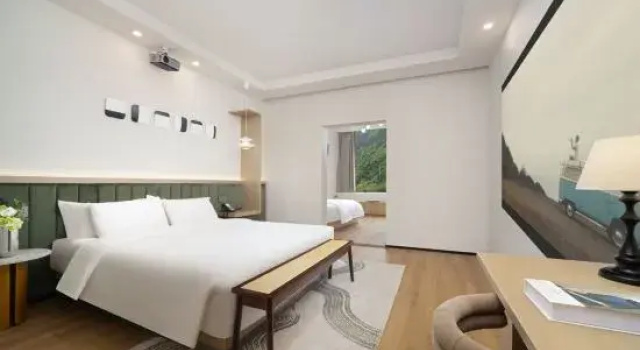 Люкс с красивым видом из окна Qinghe Ruijin Private Soup Hot Spring Hotel