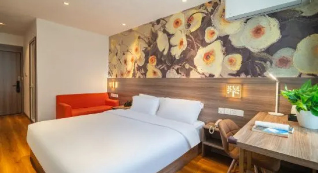 Кровать в общем номере Mijia Smart Hotel (Qingyun Market Store, Flower Orchard Shopping Center)
