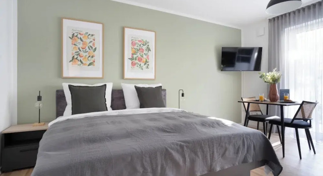 Двухместная студия Deluxe с балконом Schöne Apartments in der Innenstadt