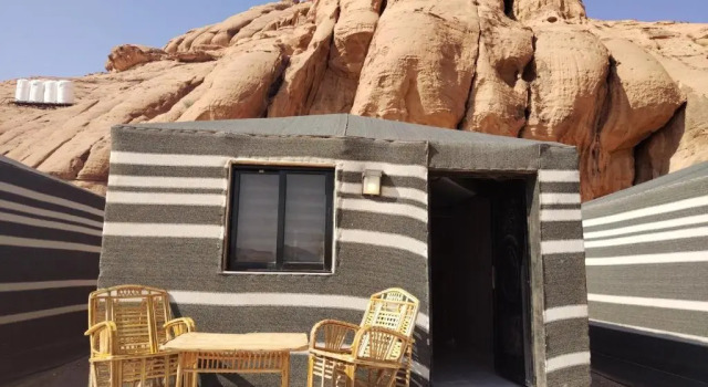 Glamping at wadi rum under the sun
