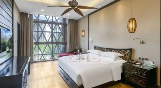 Семейный люкс Deluxe с 2 комнатами Tianci Huatang Forest Hot Spring Resort Hotel (Chongqing Lushan Branch)