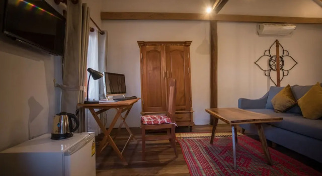 Двухместный семейный номер Standard с видом на бассейн The Wood Family Retreat