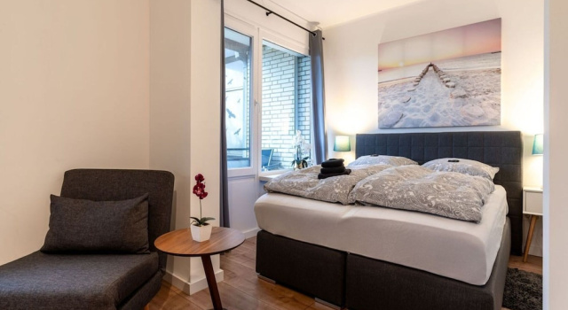 Апартаменты Ferienwohnung mit Balkon in Westerdeichstrich