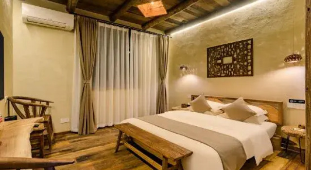 Кровать в общем номере Floral Hotel· Liuzhou yueweiyuan Hotel  (yaobu ancient town scenic spot store)