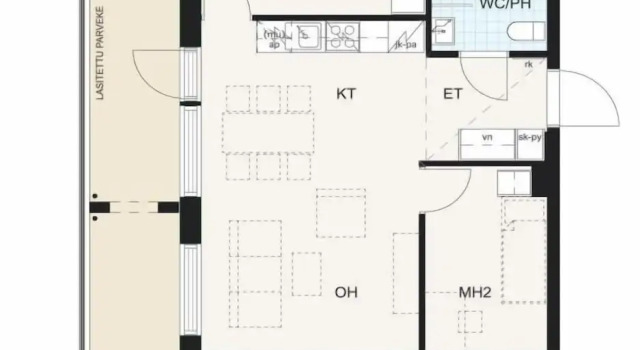 Апартаменты Deluxe с балконом New 2BR Apt with Balcony, Sauna & Great Location