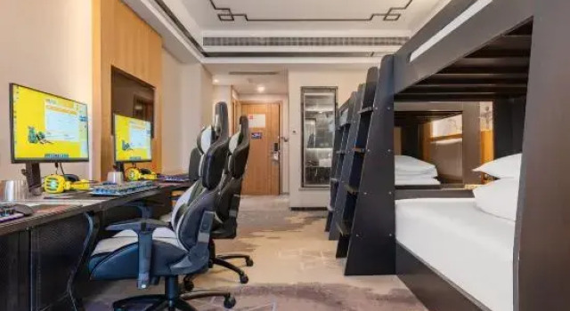 Кровать в общем номере Yuyue E-sports Homestay (Jiaxing Tongxiang)