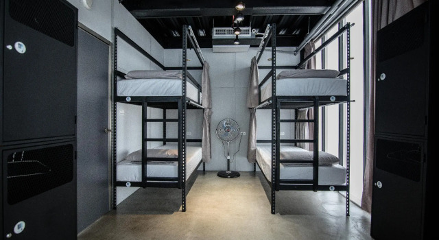 Кровать в общем номере Deepsoul hostel Liuqiu