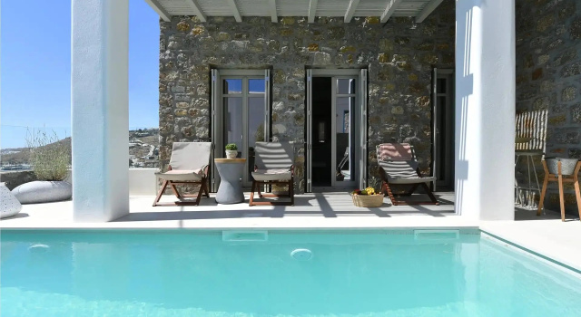 Tourlos Seaview Villa Mykonos, Забронировать Вилла Виллы острова Миконоса, рядом с Новый Порт Миконоса, Вилла