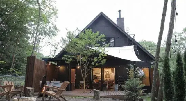 [TV] Luxury adult secret base villa 120 ㎡ Sauna, stone bath, bonfire, BBQ [Zen Building], Prenota Villa Cottage a Koshinetsu, Cottage