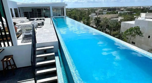 Апартаменты Fresh and Stylish Studio Aldea Zama rooftop pool Mya 109