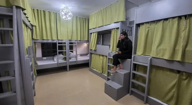 Кровать в общем номере Atlantis View Hostel