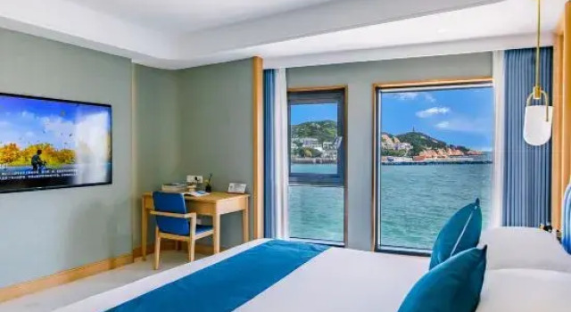 Двухместный люкс с видом на море Dongji Island Caixing Ge Homestay (Miaozihu Branch)