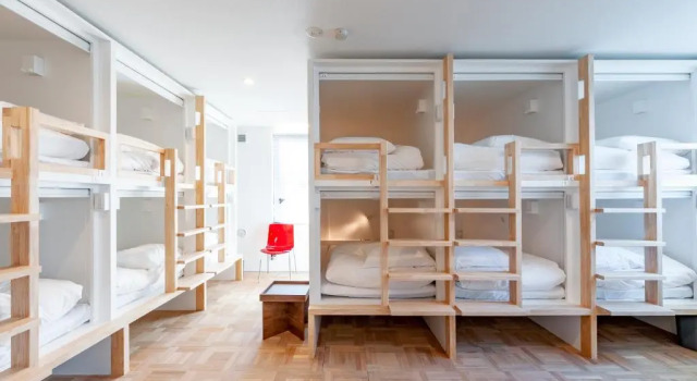 Кровать в общем номере (женский номер) plat hostel keikyu haneda home