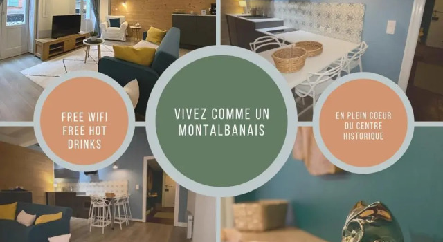 Апартаменты La parenthèse gourmande avec clim et parking