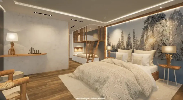 Четырёхместный номер Standard с видом на горы Domaine Le H