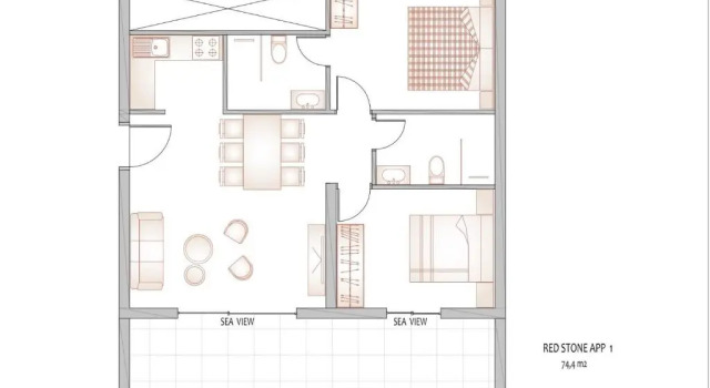 Апартаменты Standard Apartments Redstone luxury apartments