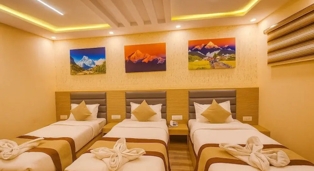 Трёхместный номер Deluxe с видом на город Kathmandu Royal Chamber Hotel