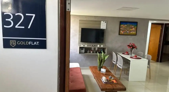 Flat 327-GF na praia de Cabo Branco