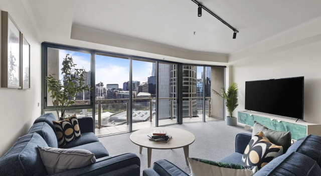 Апартаменты с 3 комнатами с видом на город Nook Melbourne Apartments