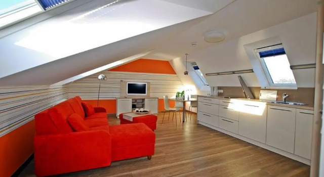 Апартаменты Мансарда с 2 комнатами с видом на море Apartmenthaus Hohenfels
