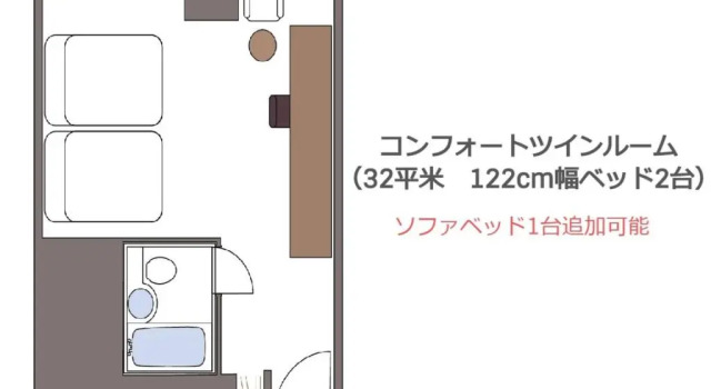 Двухместный номер Comfort Richmond Hotel Sendai - Reopened After Renovation on 28 Dec 2024