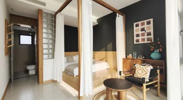 Кровать в общем номере Beijing Yiheli Homestay (Yanqing Longqing Gorge)