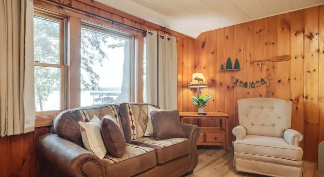 Dock + Views: Wooded Cabin on South Twin Lake, Buchen Sie Ferienhaus Phelps Wisconsin
