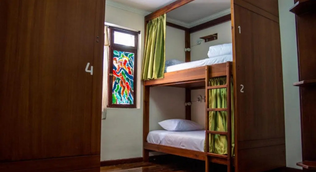 Кровать в общем номере El Patio Hostel Quito