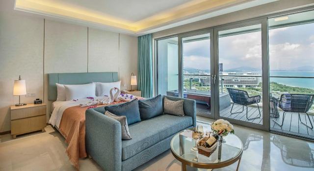 Люкс с 2 комнатами с видом на море Albion Residence Haitang Bay Sanya