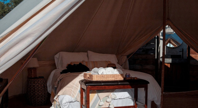 Glamping Valle de Guadalupe with private bathroom by Yuma Resort, Rezerwuj Pole kempingowe San Antonio de las Minas Baja California