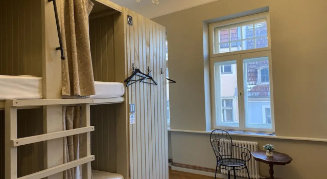 Кровать в общем номере с видом на город Blue Bird Boutique Hostel - Riga Old Town
