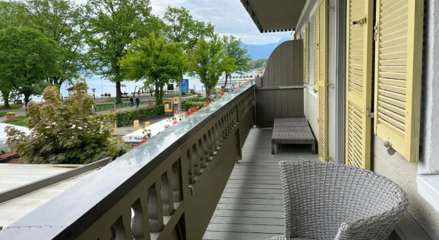 Двухместный номер Standard с балконом и с видом на озеро Hotel Schlossblick Chiemsee