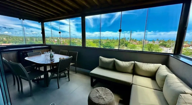 Апартаменты Cobertura Beira-Mar | 4 Quartos | Varanda Gourmet e Churrasqueira | Barra Bali | Destino BSM 418