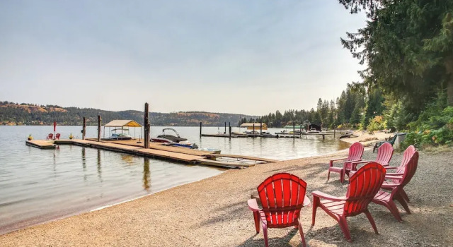 Коттедж Coeur D'alene, Idaho Lake House W/beautiful Views!