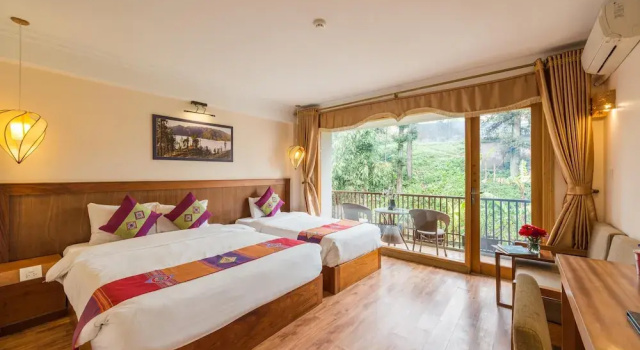 Трёхместный номер Standard с видом на сад Sapa Panorama Hotel