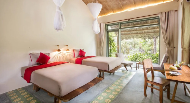 Двухместное бунгало с балконом и с видом на сад Mekong Home