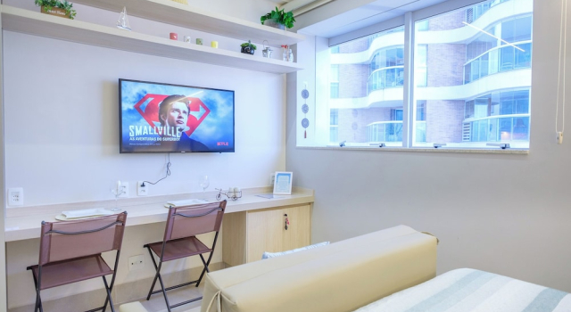 Номер Standard Stay Home Luxo | 1min Praia Gonzaga | Rooftop, Piscina, Sauna & Gym