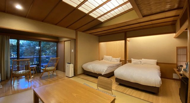 Номер Standard с красивым видом из окна Kaiseki Ryokan Ashikari