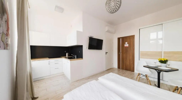 Двухместная студия Deluxe Apartamenty Bałtyckie - Grand Baltic - WIFI, Klimatyzacja, Sala Zabaw, Taras wypoczynkowy, centrum Ustki