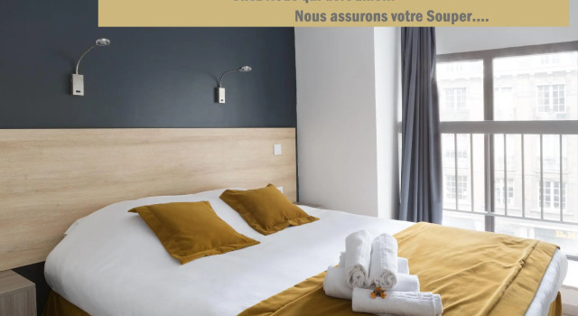 Кровать в общем номере Lille City Hotel